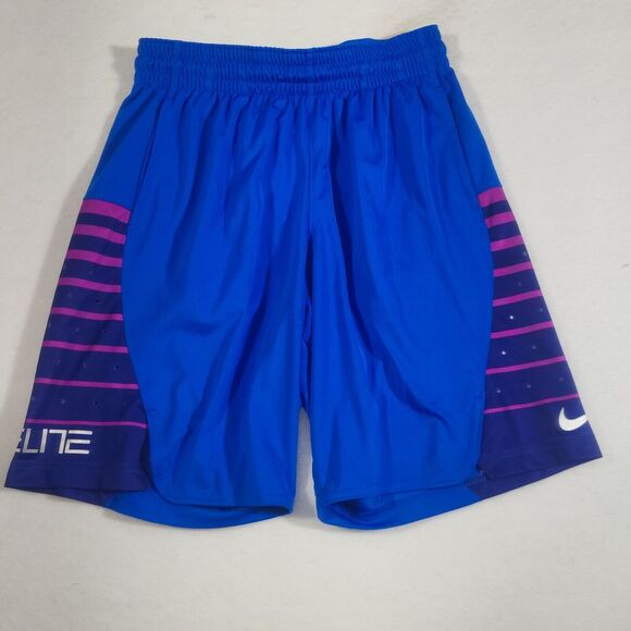Nike Elite Dri Fit Shorts Men’s M 100% Polyester Purple And Blue - Picture 1 of 6
